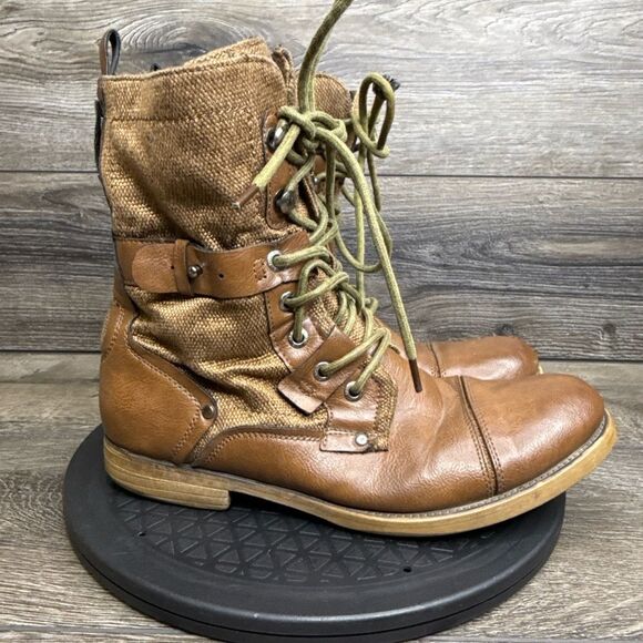 Jump J-75 Deploy Combat Boots Brown Leather and Canvass Lace Up Zip Size 7 - Picture 9 of 9